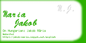 maria jakob business card
