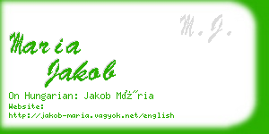 maria jakob business card